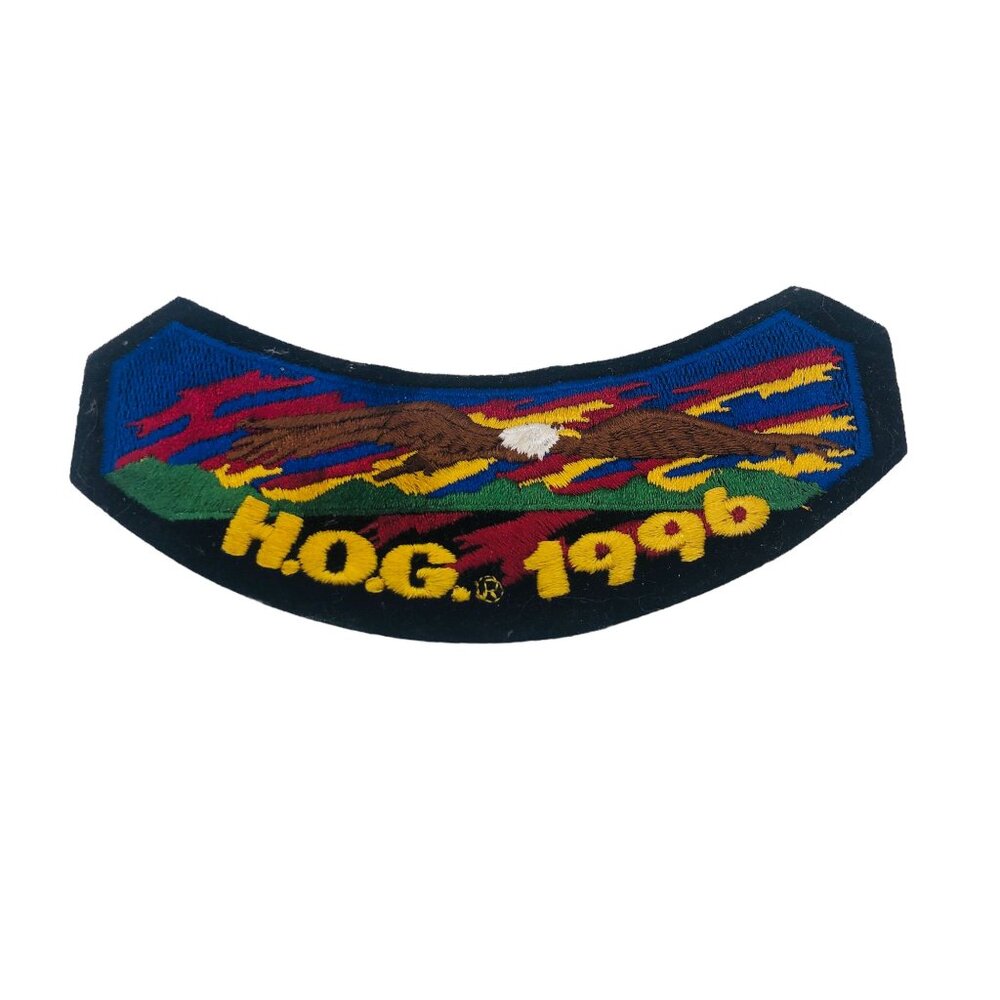 Vintage 1996 HOG Membership Rocker Patch Harley Davidson Owners Group Estate